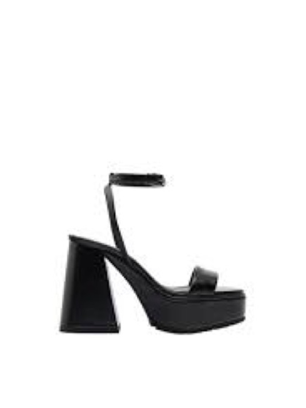 ZARA Black Platform Ankle-Strap Sandals